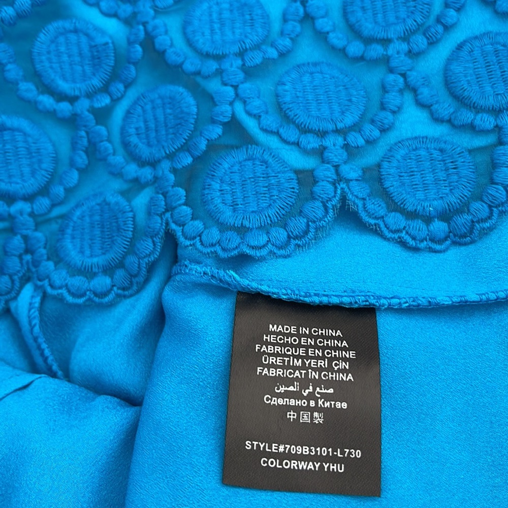 BeBe perfect weekend boatneck eyelet dress, blue size XS - Picture 8 of 9
